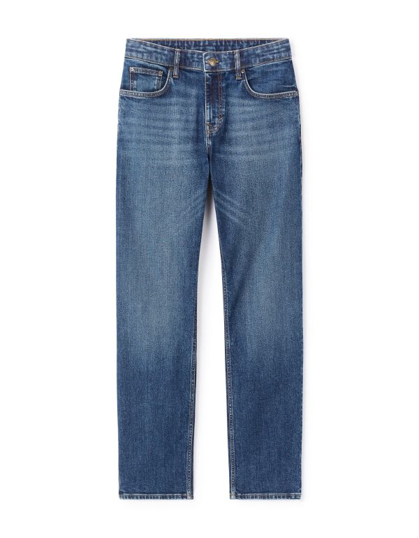 Jean regular 100% coton stretch c5 3 longueurs - denim