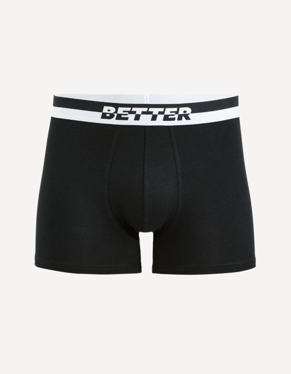 Boxer en coton stretch - noir