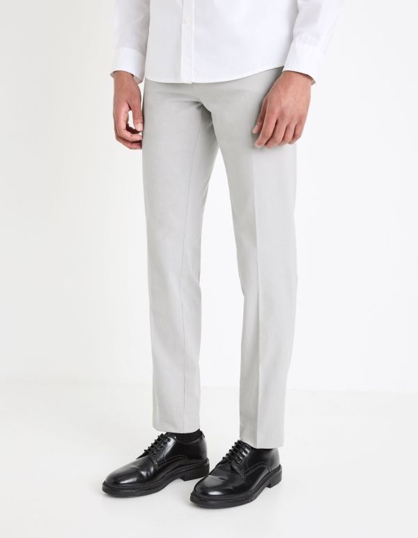 Pantalon chino stretch - gris