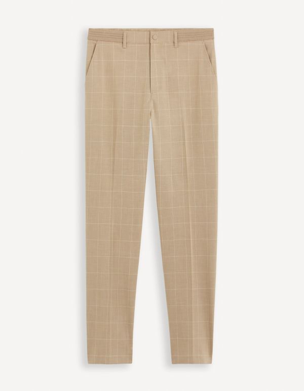 Pantalon chino slim - beige