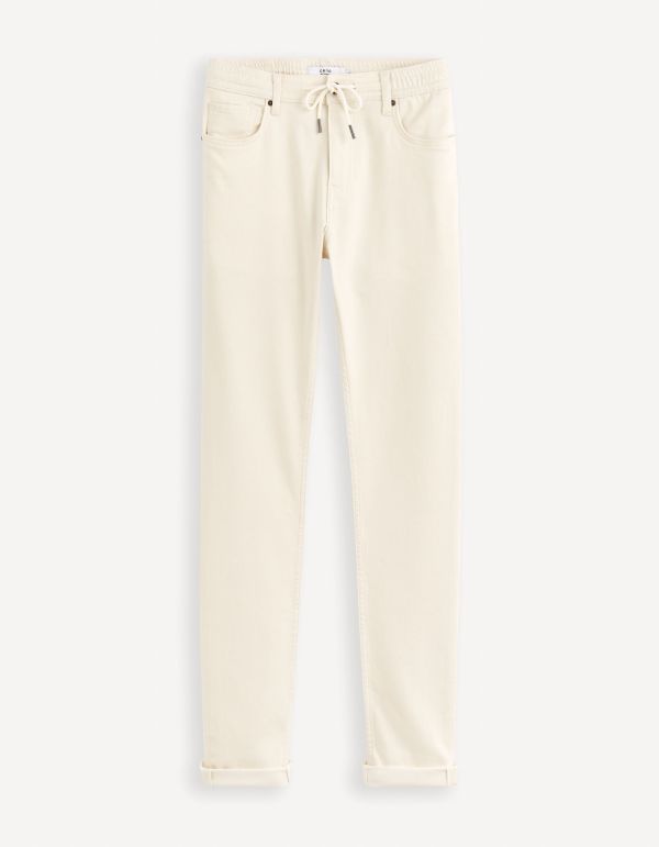 Jean slim maille - écru