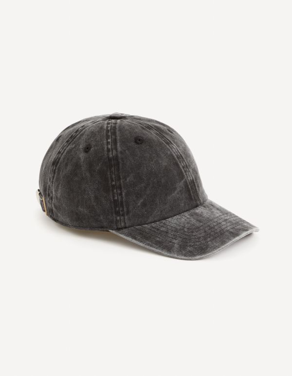 Casquette 100% coton lavé - noir