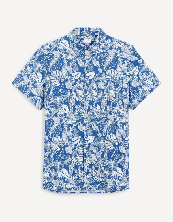 Chemisette regular en coton - bleu