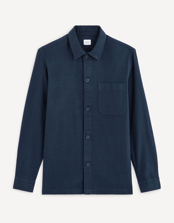 Surchemise en gaze de coton - marine