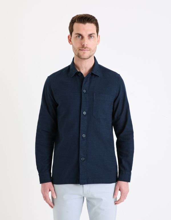 Surchemise en gaze de coton - marine