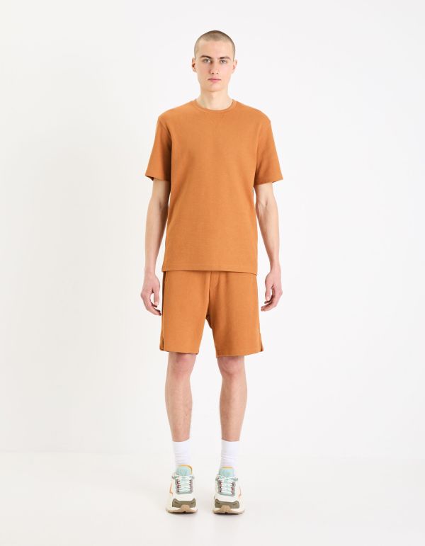 Bermuda jogging - marron