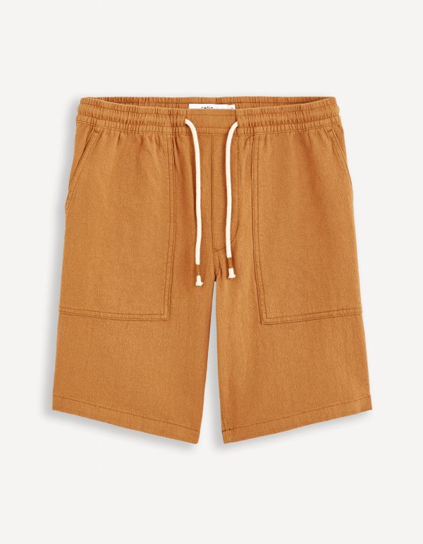 Bermuda jogging en coton - orange