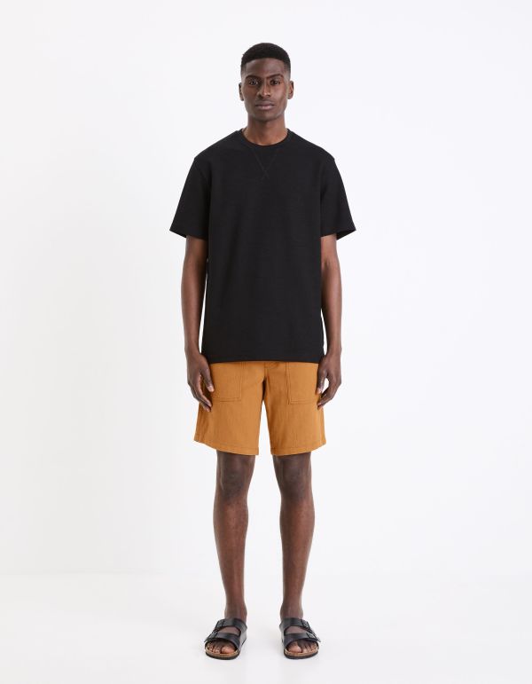 Bermuda jogging en coton - orange