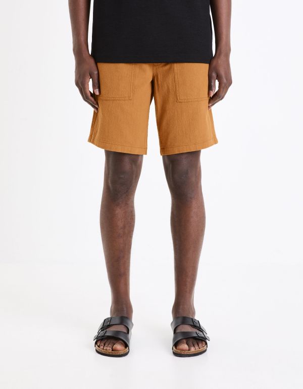 Bermuda jogging en coton - orange