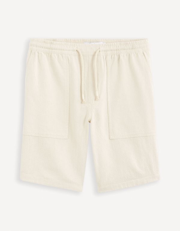 Bermuda jogging en coton - beige