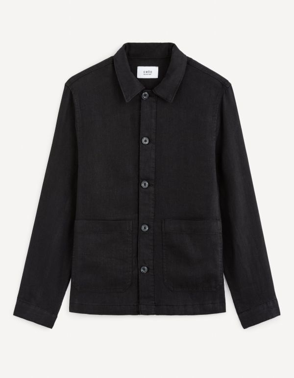Veste légère 100% lin - noir