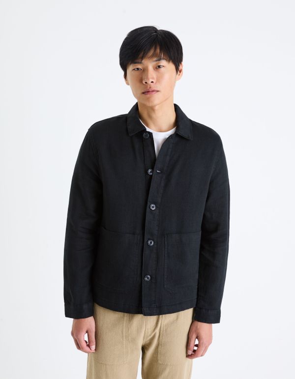 Veste légère 100% lin - noir