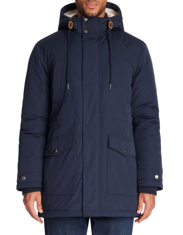 Parka grand froid à capuche - marine