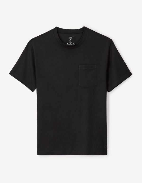 T-shirt col rond Coolmax - noir