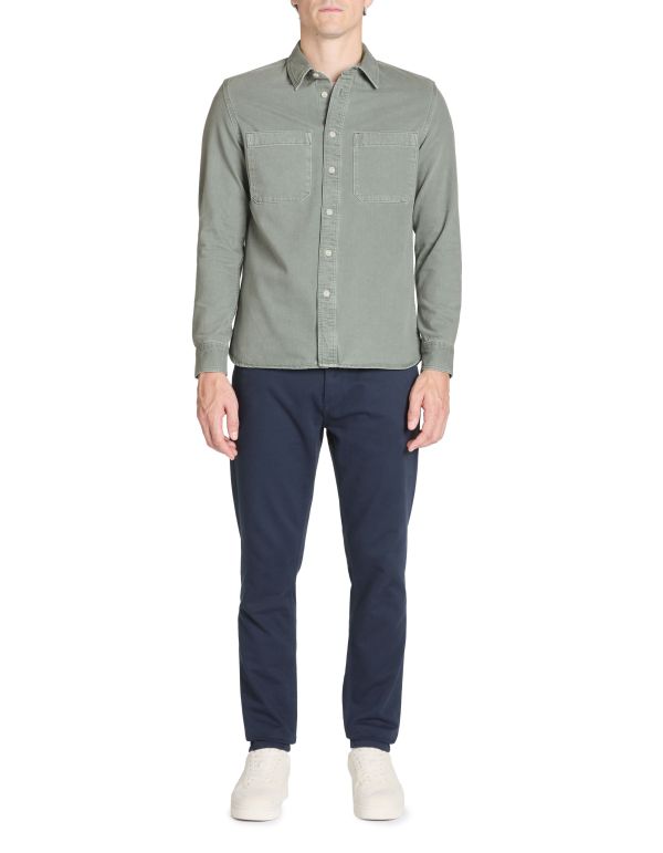 Chemise regular casual coton - kaki