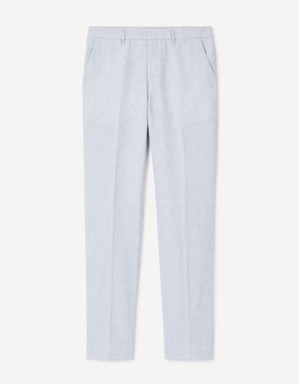 Pantalon chino slim - bleu