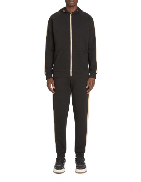 Sweat à capuche en coton mélangé - noir