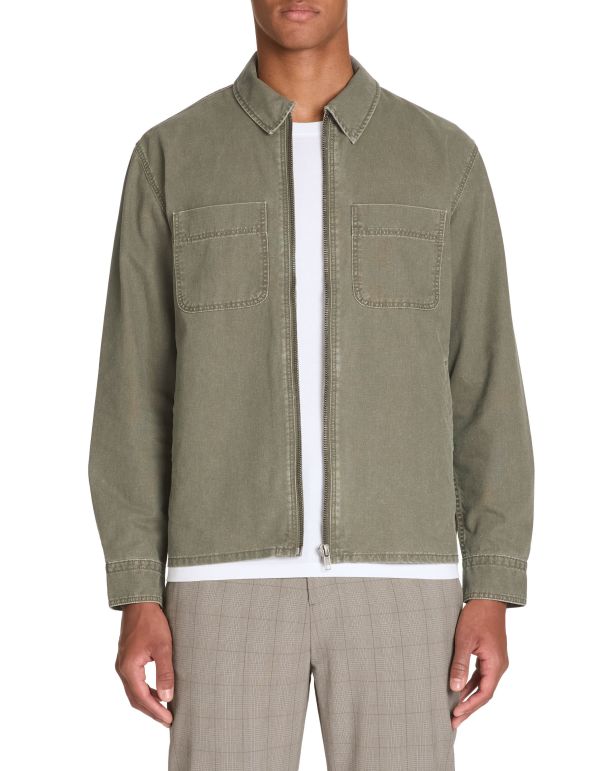 Surchemise overshirt en coton - kaki