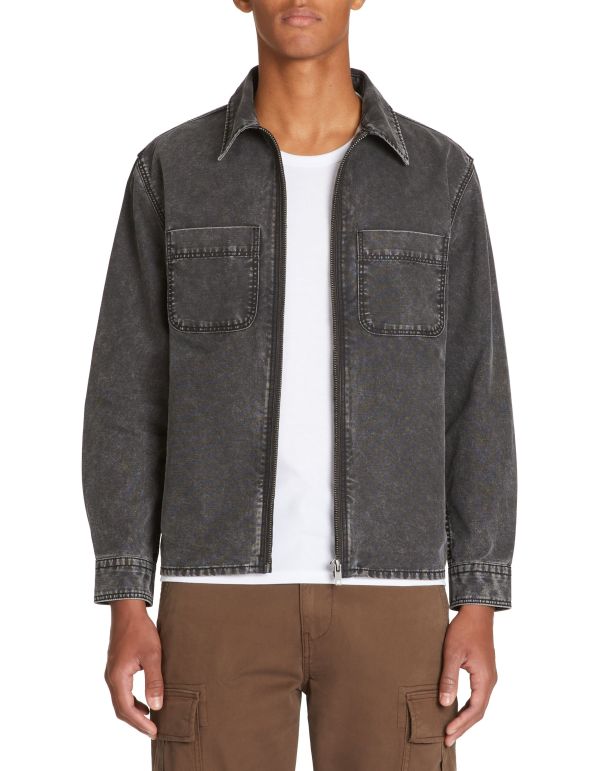 Surchemise overshirt en coton - gris chiné
