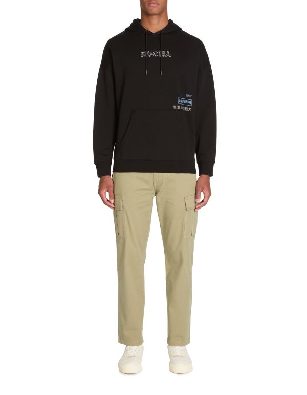 Sweat à capuche 100% coton - noir