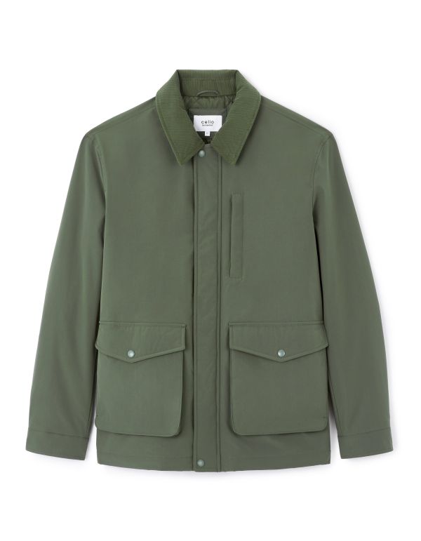 Parka col chemise - kaki