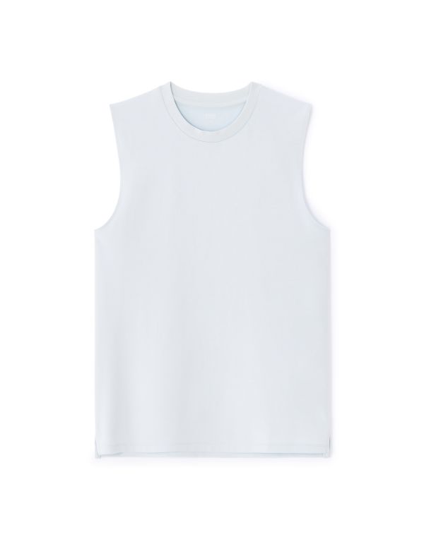 Débardeur regular uni - bleu clair