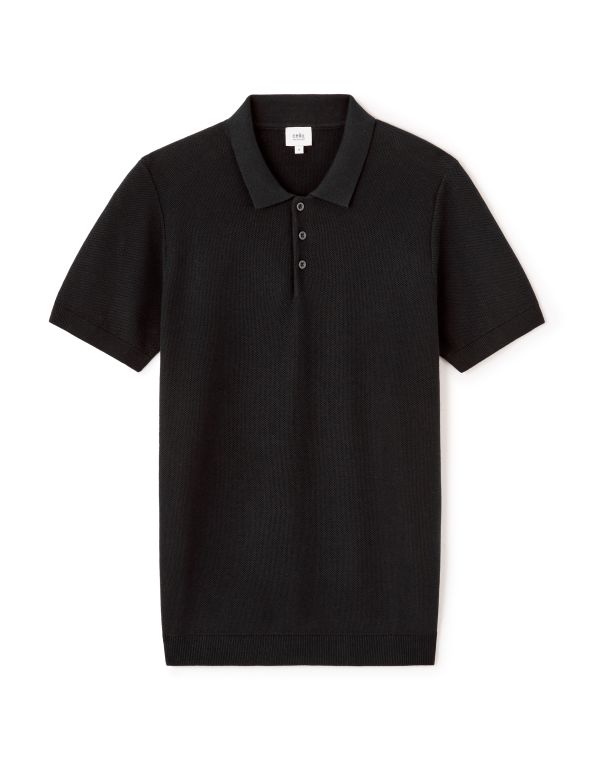 Polo regular 100% coton - noir