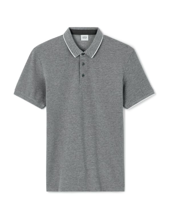 Polo regular coton mélangé - anthracite