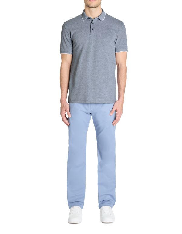 Polo regular coton mélangé - marine