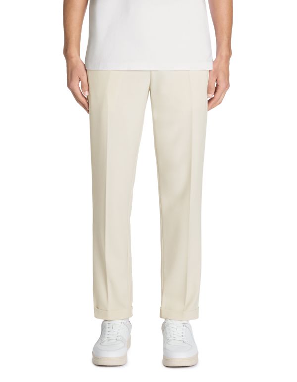 Pantalon straight stretch - beige