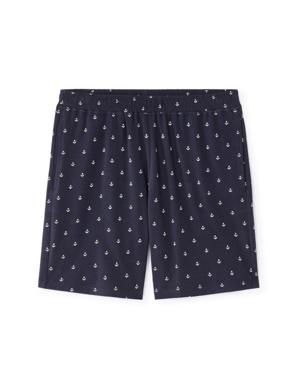 Pyjama short 100% coton - marine