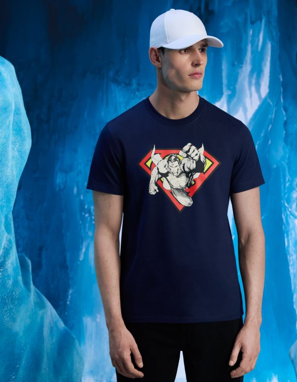 Superman - T-shirt marine
