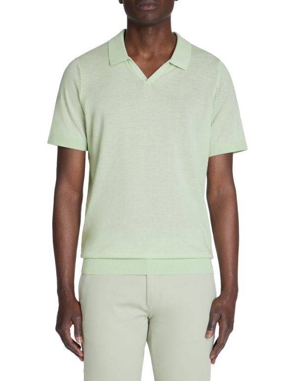 Polo slim en maille 100% coton - vert