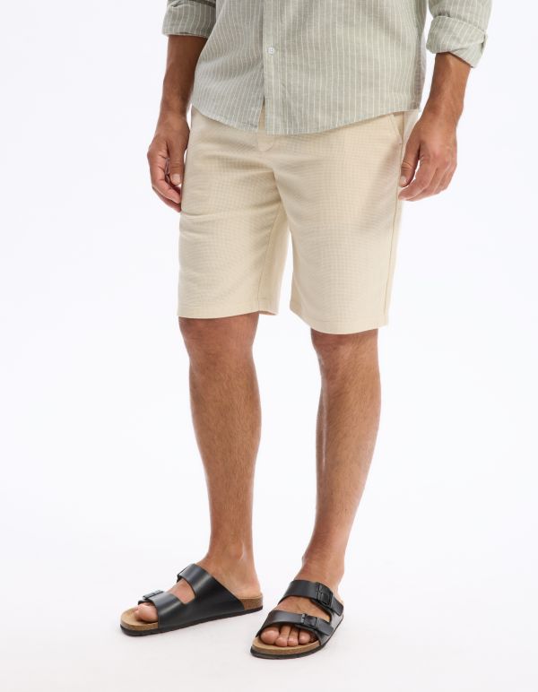 Bermuda 100% coton - beige