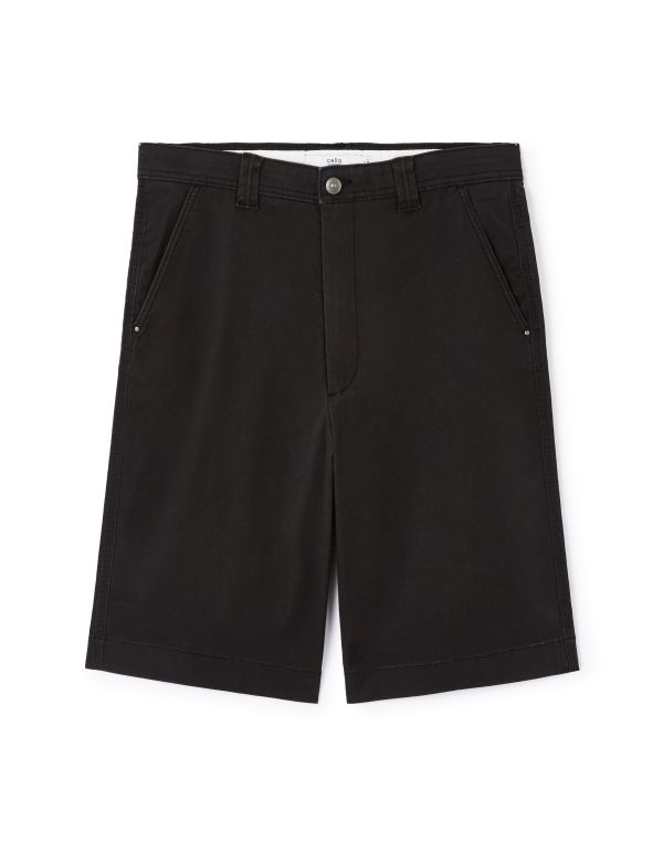 Bermuda 100% coton stretch - noir