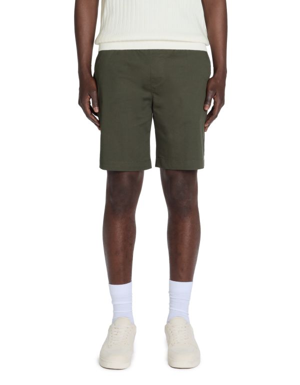Bermuda 100% coton stretch - kaki