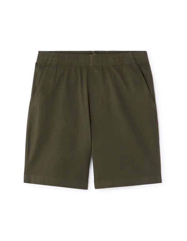 Bermuda 100% coton stretch - kaki