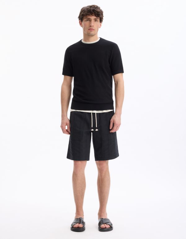Bermuda 100% coton - noir