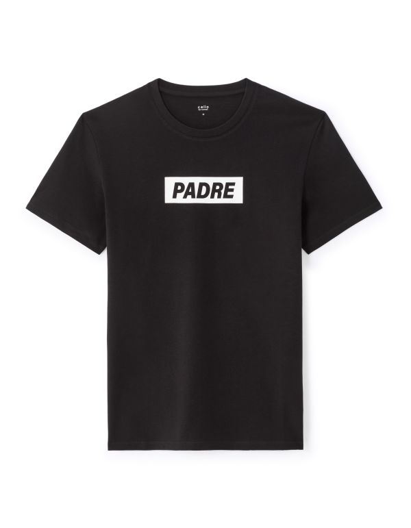 T-shirt straight col rond 100% coton - noir