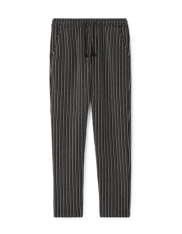 Pantalon relaxed coton mélangé - noir