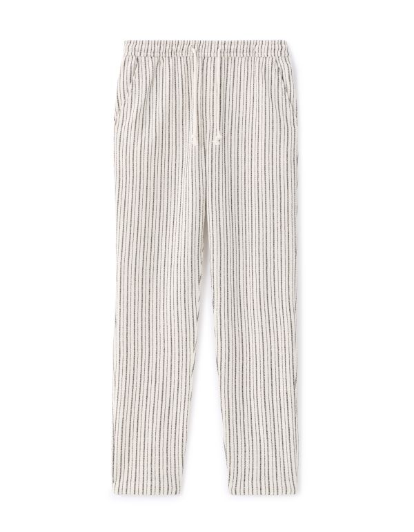 Pantalon relaxed coton mélangé - ecru