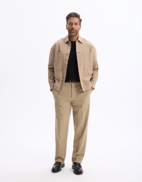 T-shirt boxy col rond 100% coton - noir