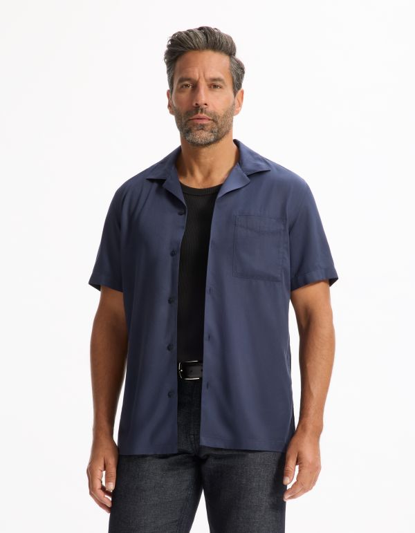 Chemisette regular 100% viscose - marine