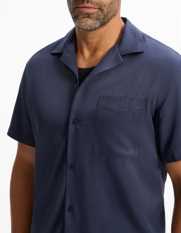 Chemisette regular 100% viscose - marine