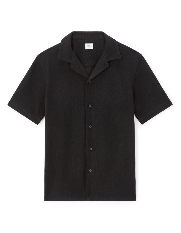 Chemisette regular en jersey uni - noir