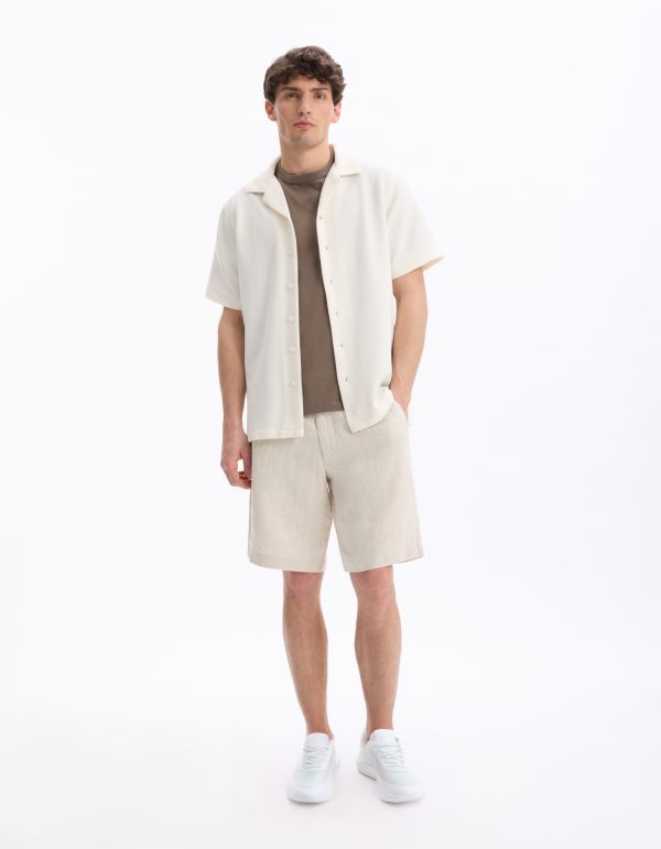 Chemisette regular en jersey uni - beige