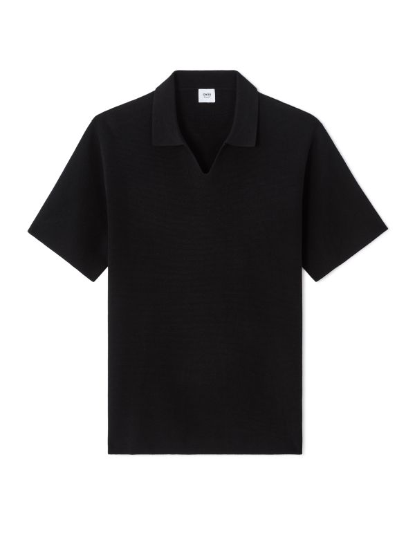 Polo boxy 100% coton milano - noir
