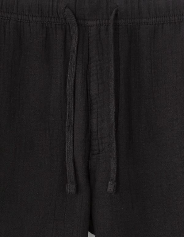 Bermuda 100% gaze de coton - noir