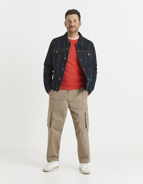 Pantalon cargo en coton stretch