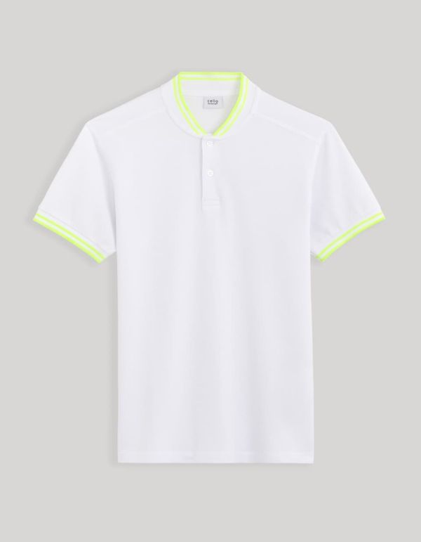 Polo piqué 100% coton - blanc
